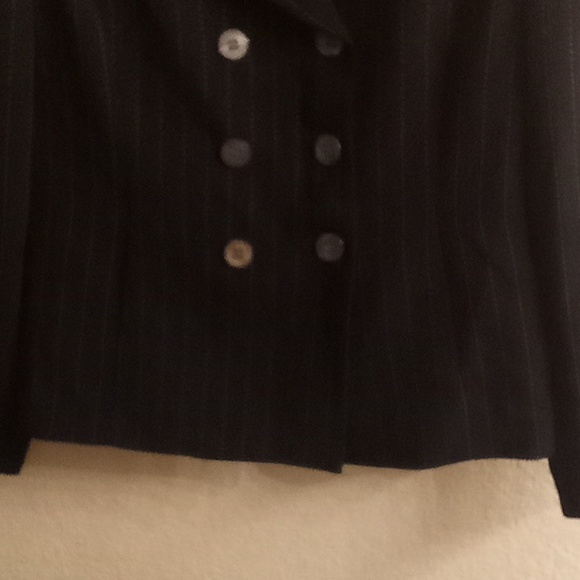 Le Suit Petite Office Career Work Minimalist Travel Size 6 Black Stripes Color H - Picture 6 of 10